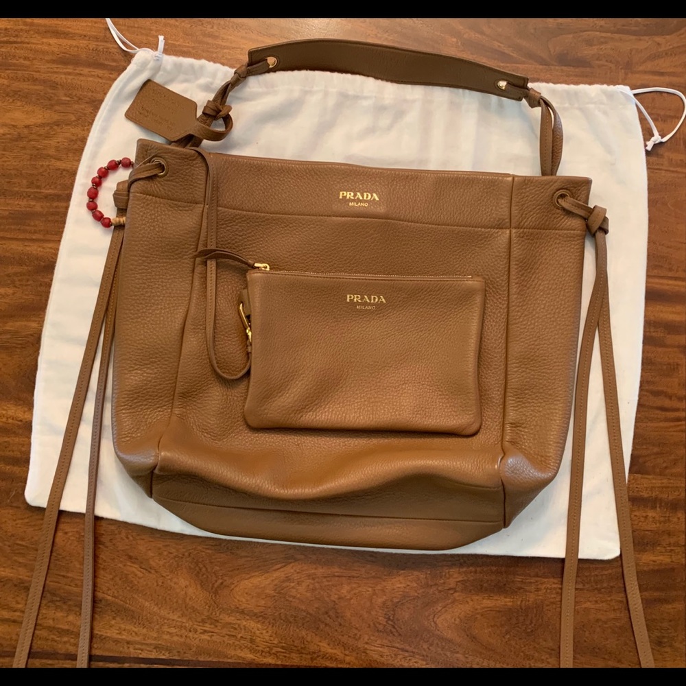 Prada Cervantes Hobo Deerskin Handbag - Picture 1 of 8